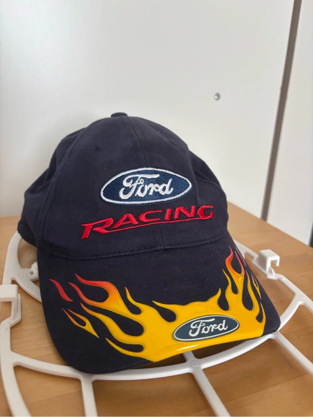 Ford Racing Cap with Flame Design - Black and Yellow